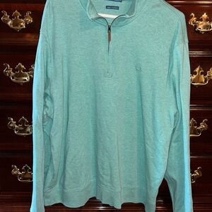 Biltmore Men's Aqua Quarter-Zip Pullover Shirt, Size XL